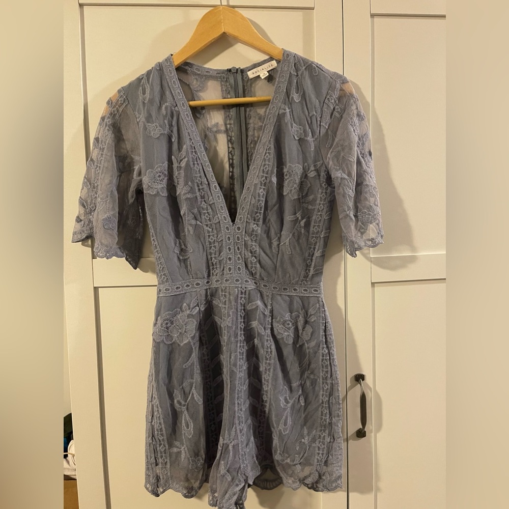 Lace short romper